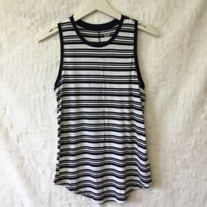GAP Navy and White Luxe Stripe Tank